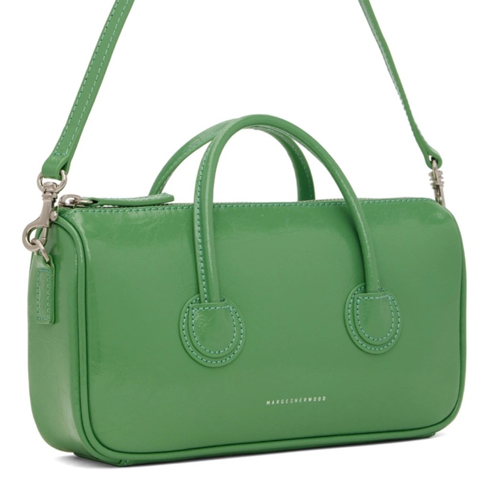 Marge Sherwood Green Crinkled Small Zipper Bag